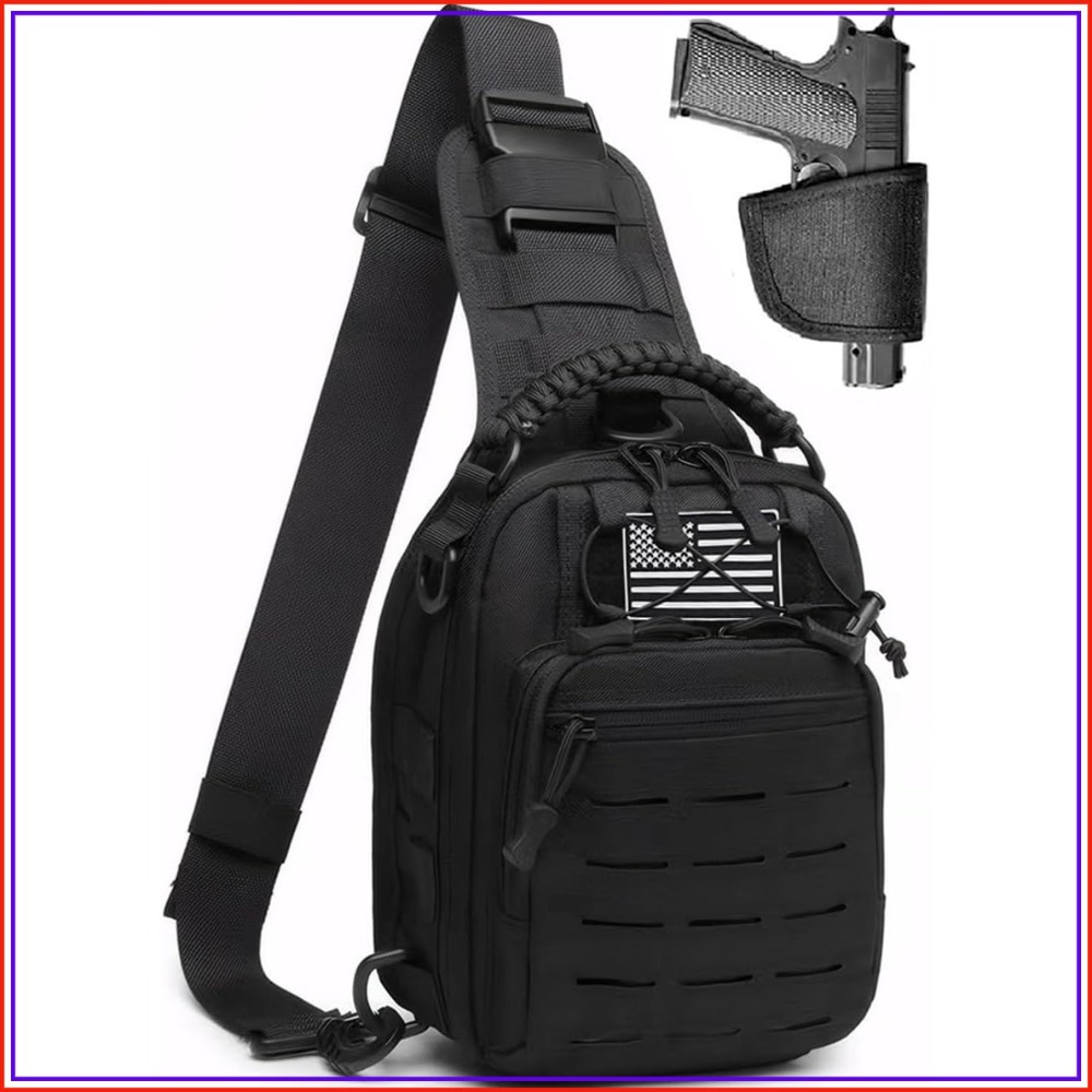 Edc Concealed Carry Sling Bag - Tactical Sling Bag for Men Concealed