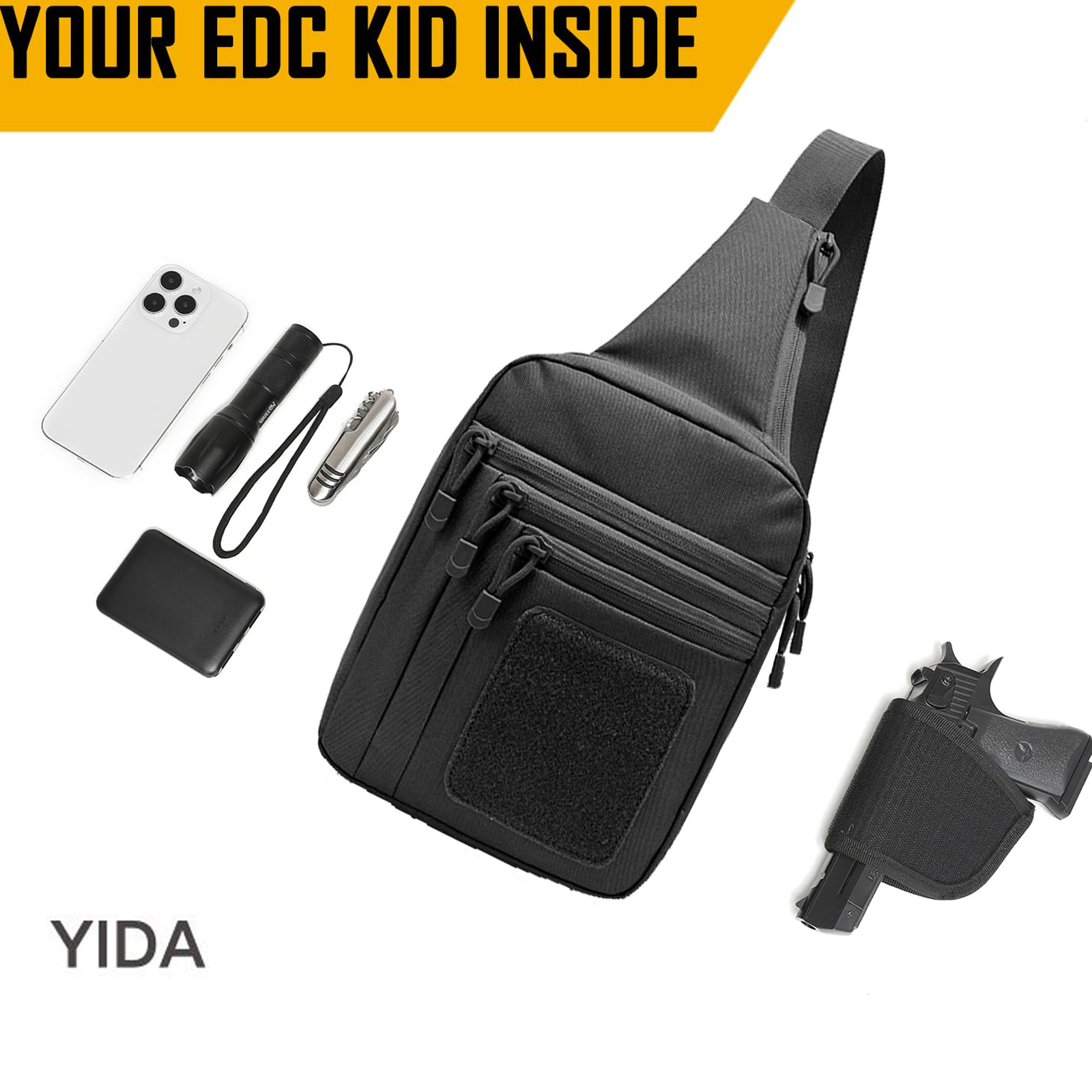 Concealed Carry Crossbody Bag  - đánh giá và giá Edc Concealed Carry Sling Bag