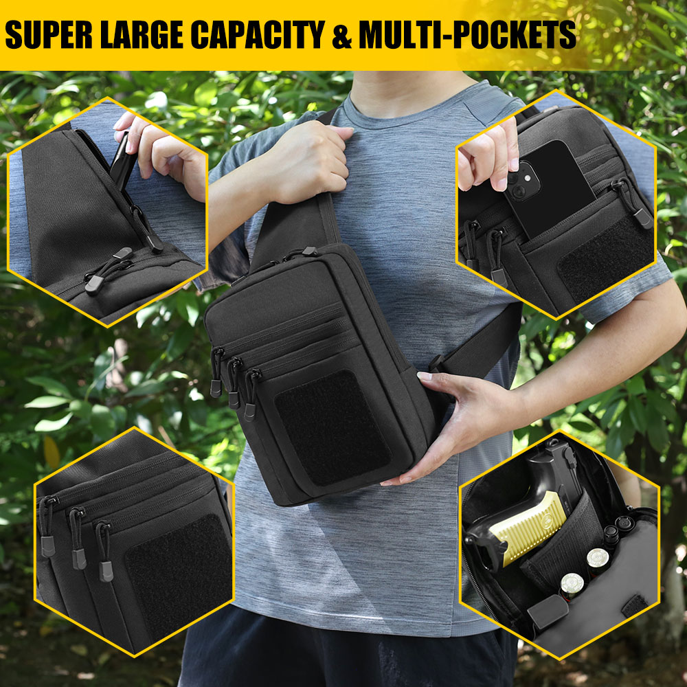 Tactical Pistol Gun Bag Concea - đánh giá và giá Edc Concealed Carry Sling Bag