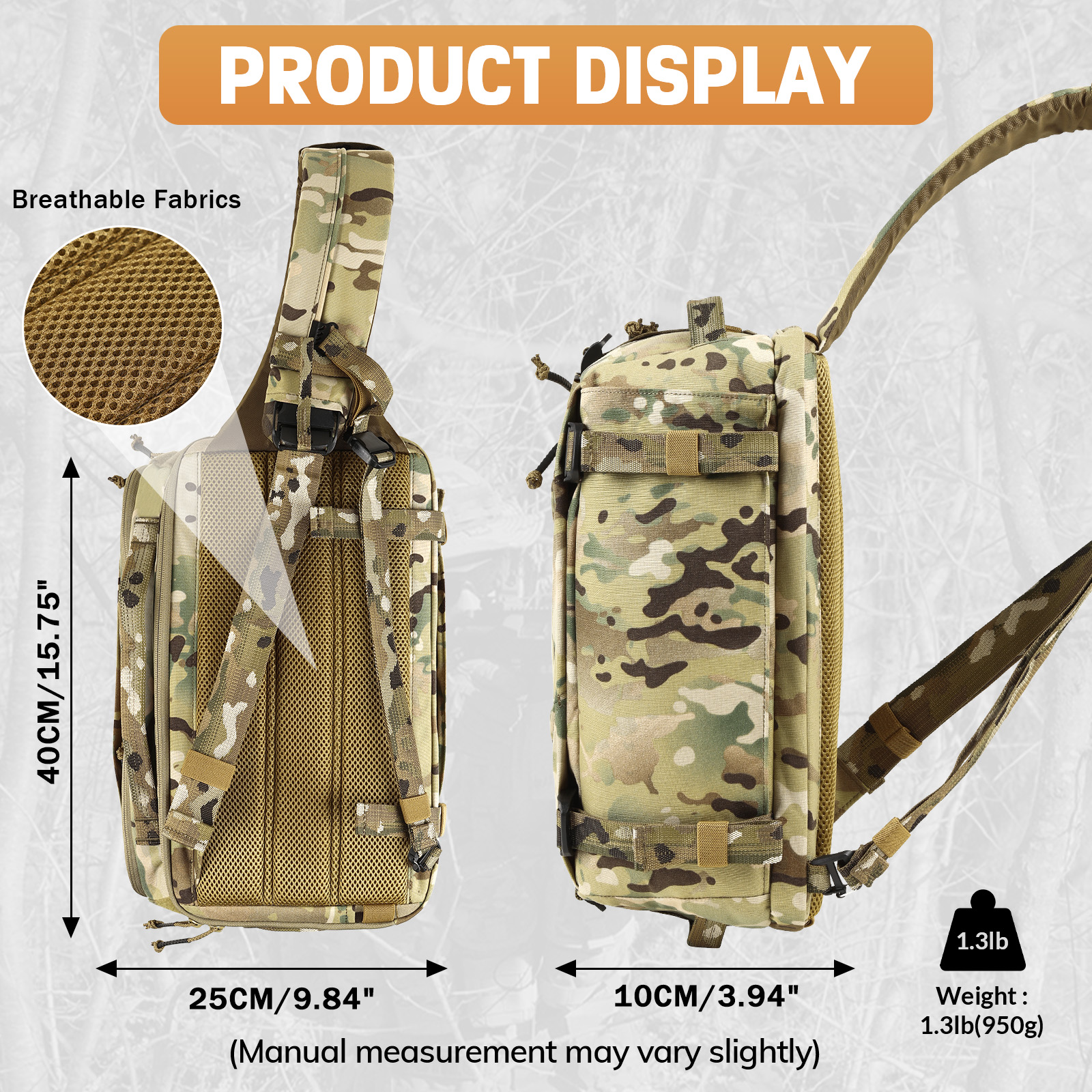 VOTAGOO 13L Tactical Sling Bag - đánh giá và giá Edc Concealed Carry Sling Bag