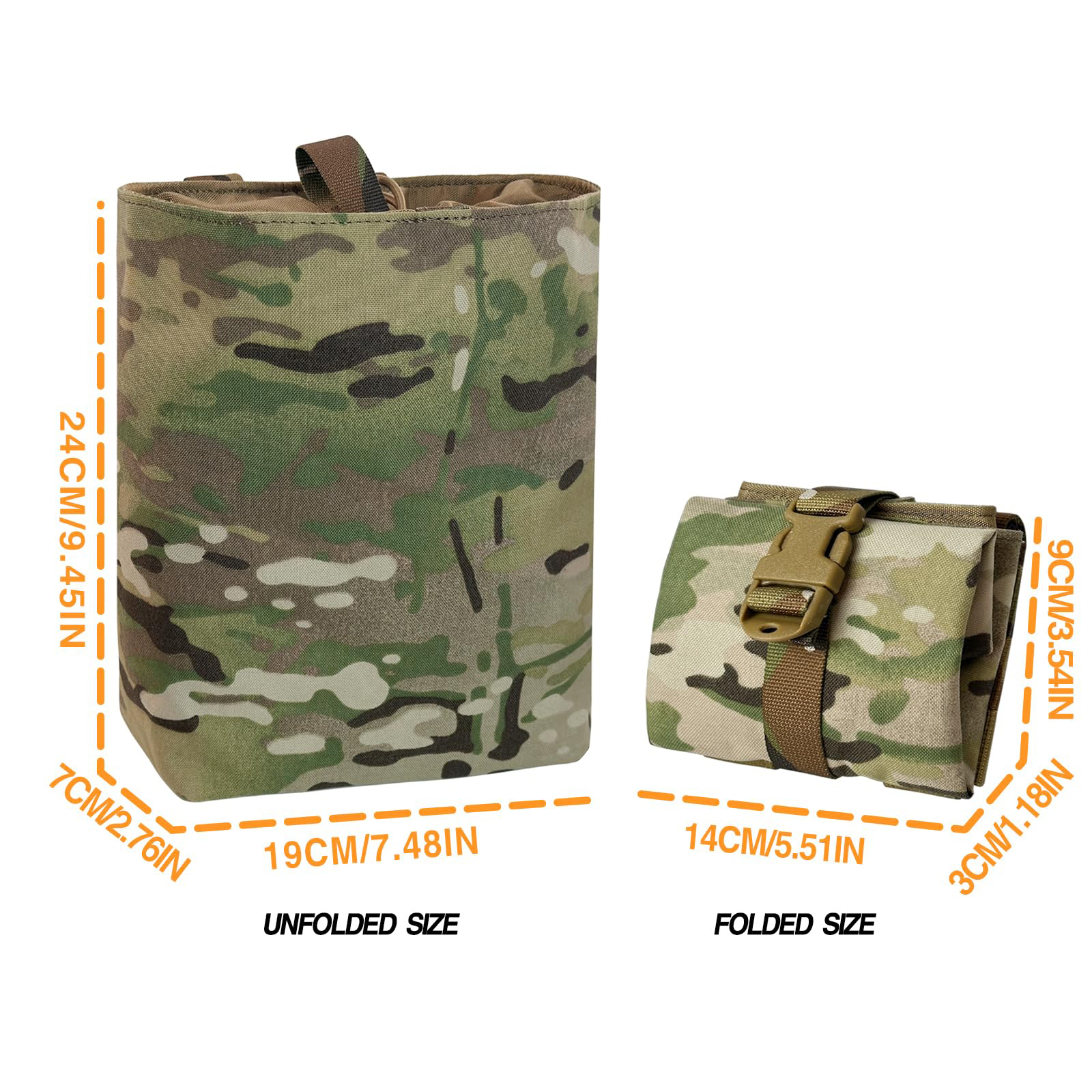 New Molle Folding Dump Drop Ma - đánh giá và giá Edc Carry Pouch