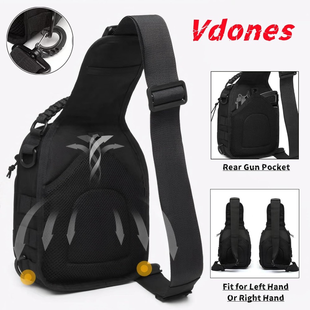 Tactical Sling Bag for Men Con - đánh giá và giá Edc Concealed Carry Sling Bag