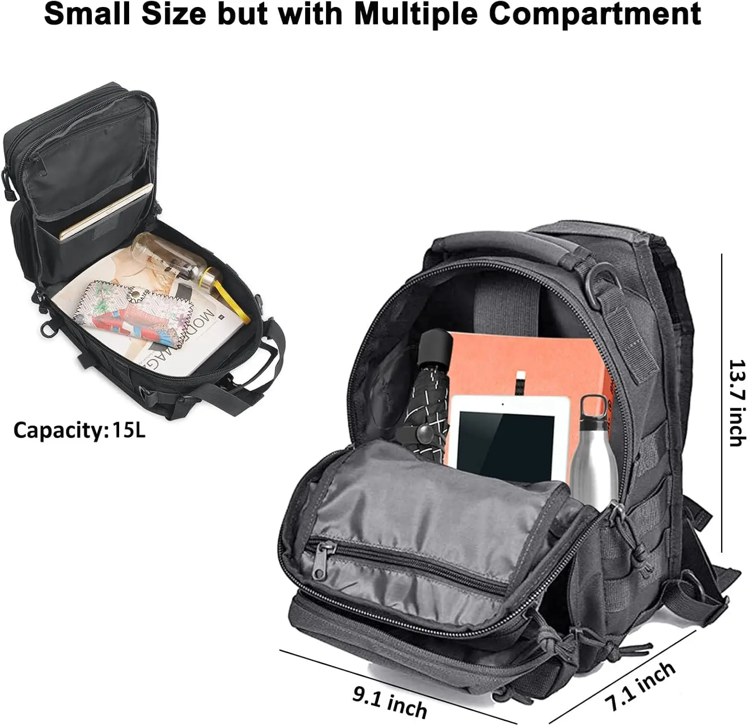 Tactical Sling Backpack Should - đánh giá và giá Edc Concealed Carry Sling Bag