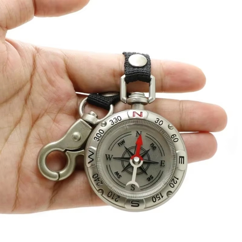 Mini Compass With Lanyard Key  - đánh giá và giá Compass Keychain Mini