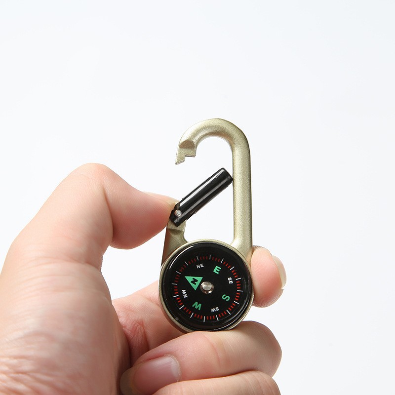 2-in-1 Metal Keychain with Com - đánh giá và giá Compass Keychain Mini