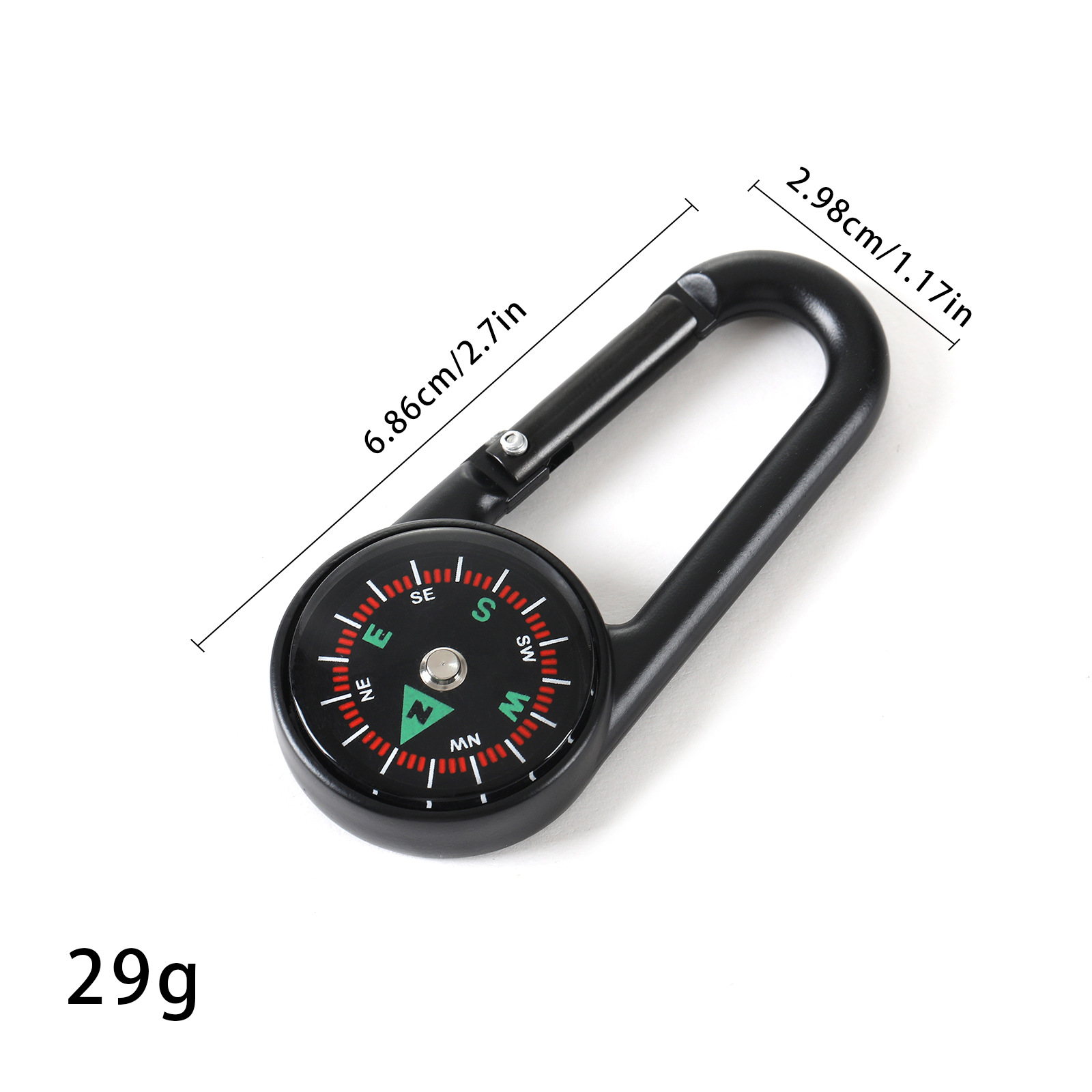 2-in-1 Metal Keychain with Com - đánh giá và giá Compass Keychain Mini