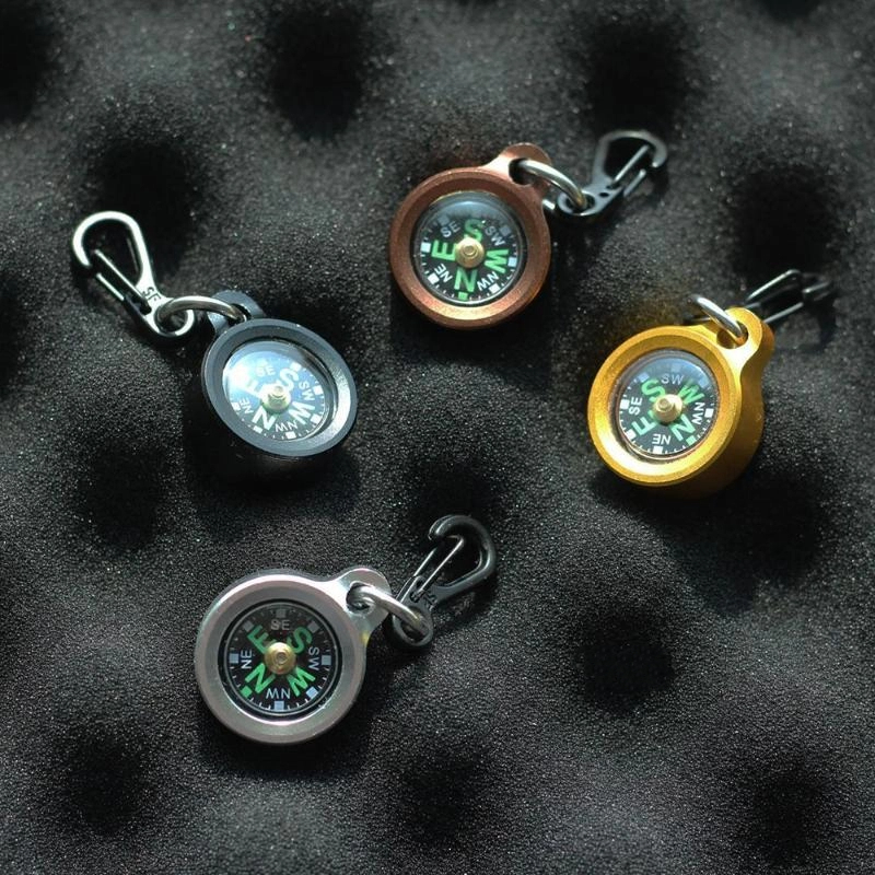 Mini Aluminum Alloy Compass Ke - đánh giá và giá Compass Keychain Mini