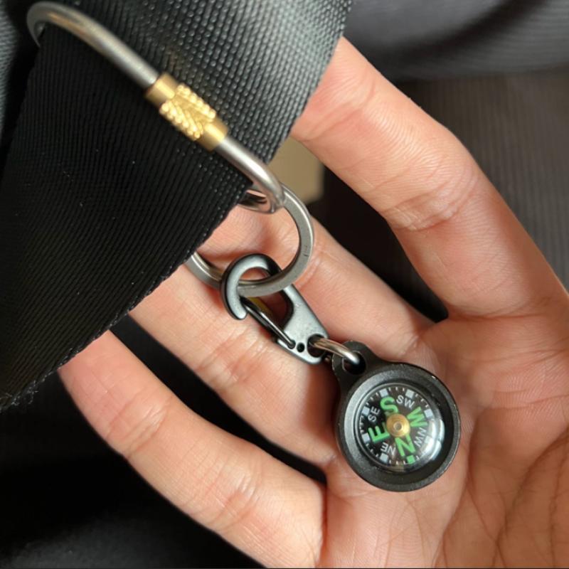 Mini Aluminum Alloy Compass Ke - đánh giá và giá Compass Keychain Mini