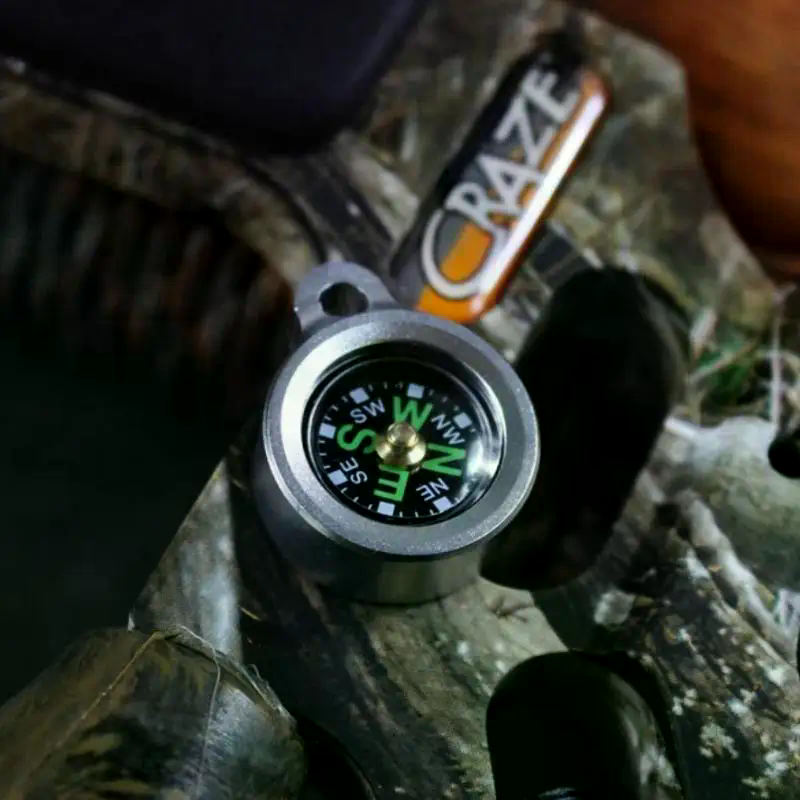 Mini Aluminum Alloy Compass Ke - đánh giá và giá Compass Keychain Mini