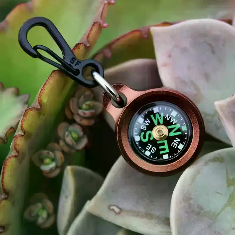 Mini Aluminum Alloy Compass Ke - đánh giá và giá Compass Keychain Mini