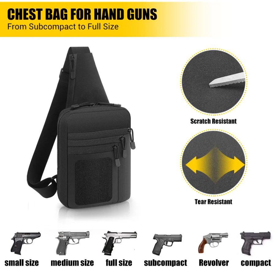 CAOX Tactical Pistol Gun Bag C - đánh giá và giá Edc Concealed Carry Sling Bag