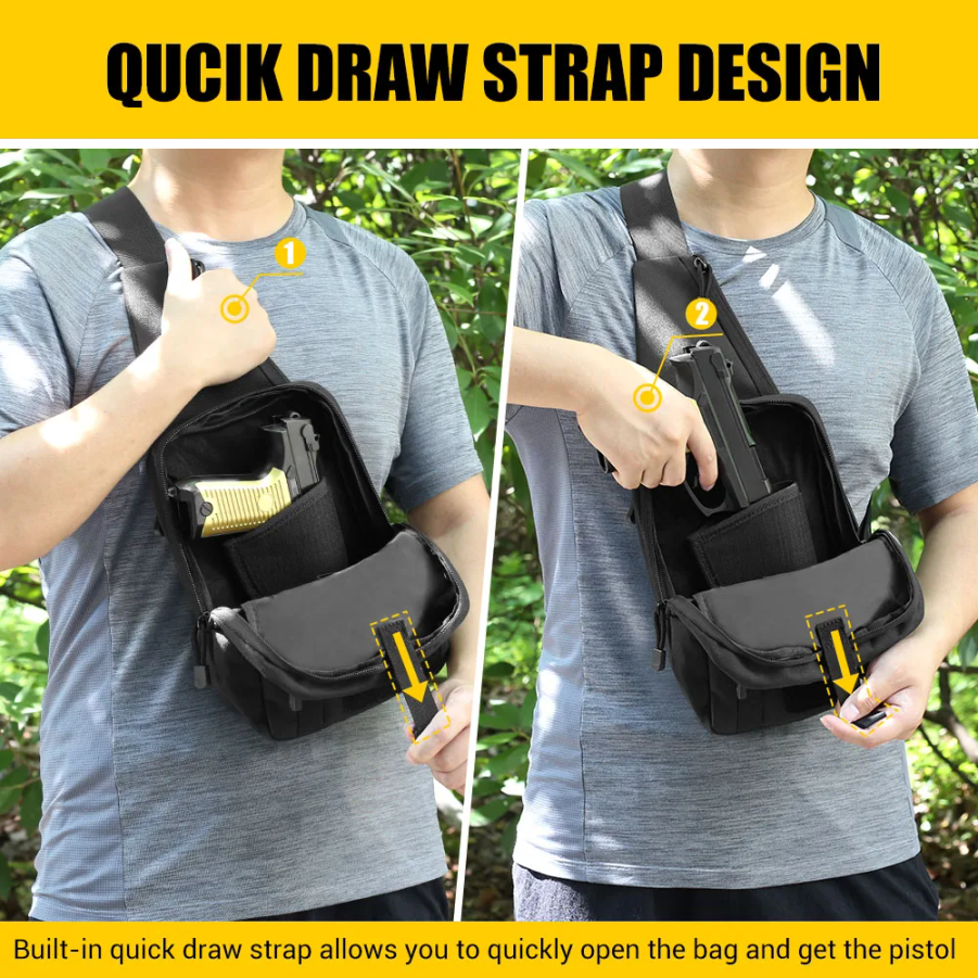 CAOX Tactical Pistol Gun Bag C - đánh giá và giá Edc Concealed Carry Sling Bag